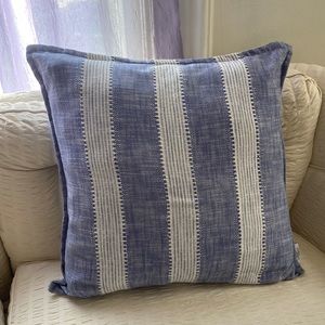 Coastal vibe in this large oversized pillow cover, 23” X 23”, pillow insert not